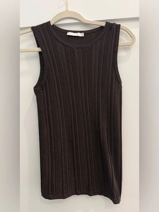 Zimmermann chocolate brown shimmer ‘lucky racer’ tank - Picture 2 of 4